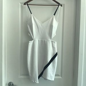 White bebe mini dress